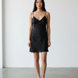 New Zara Jewel Trim Mini Dress M