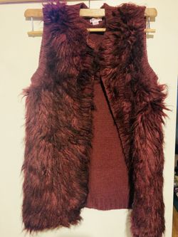 Burgundy vest