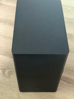 Samsung wireless subwoofer for a soundbar or home theater system.