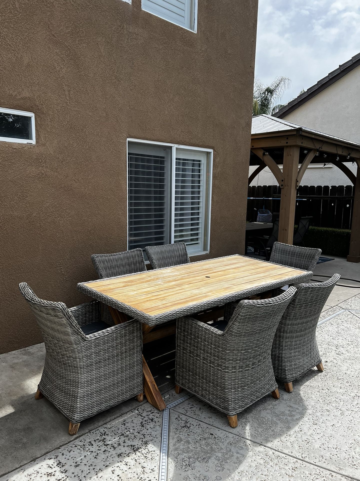 Martha Stewart Teak Outdoor Dining Set