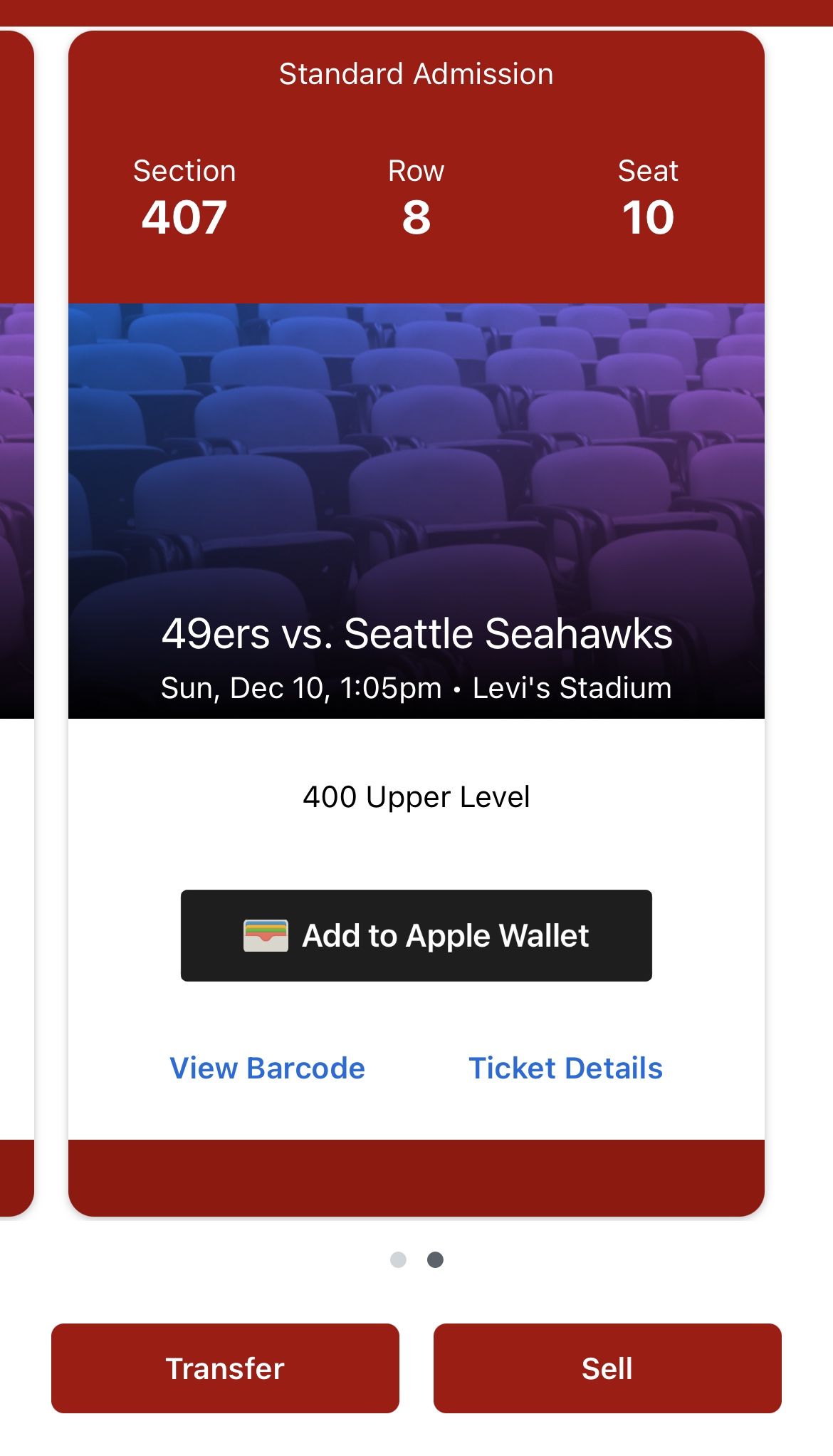 49ers Ticket
