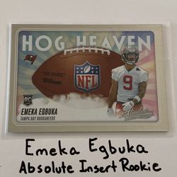 Emeka Egbuka Tampa Bay Buccaneers WR Absolute Short Print Insert Rookie Card. 