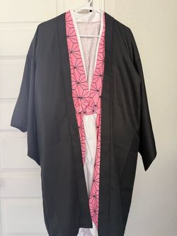 Halloween costume :Nezuko Kamado Cosplay Kimono / Haori – Demon Slayer Description: Nezuko Kamado pink kimono cardigan from the anime Demon Slayer: Ki