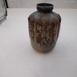 Ceramic Vase Or Jar 9" Signed
