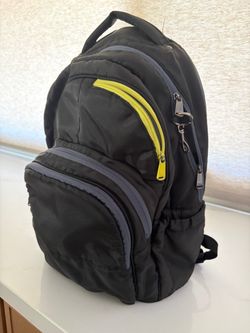 Lug Echo Backpack; Black with Yellow Trim