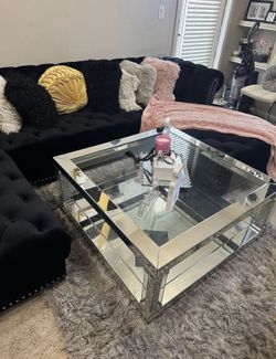Glass Glam Coffee Table