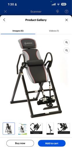 Medisonic 510100G Therapeutic Heavy Duty Steel Frame Inversion Table, 300LB Capacity
