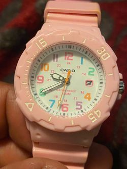 Casio Pink Resin Strap LRW-200H-4B2VDF LRW200H-4B2VDF Women's Watch