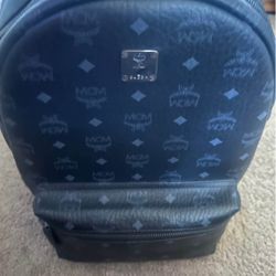 Black On Black Mcm Rhinestone Backpack