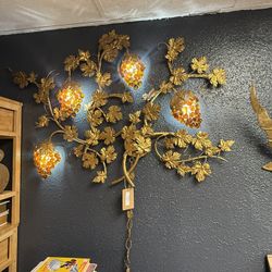Vintage Italian Grapevine Wall Light / Lámpara de Pared de Uvas estilo vintage italiana