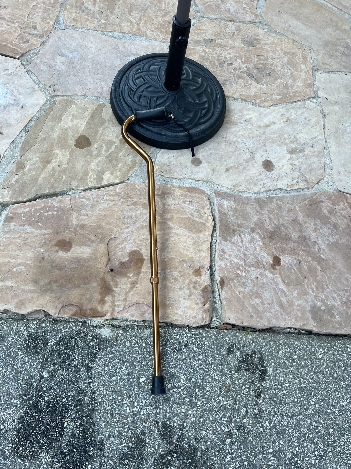 standard adjustable aluminum walking cane