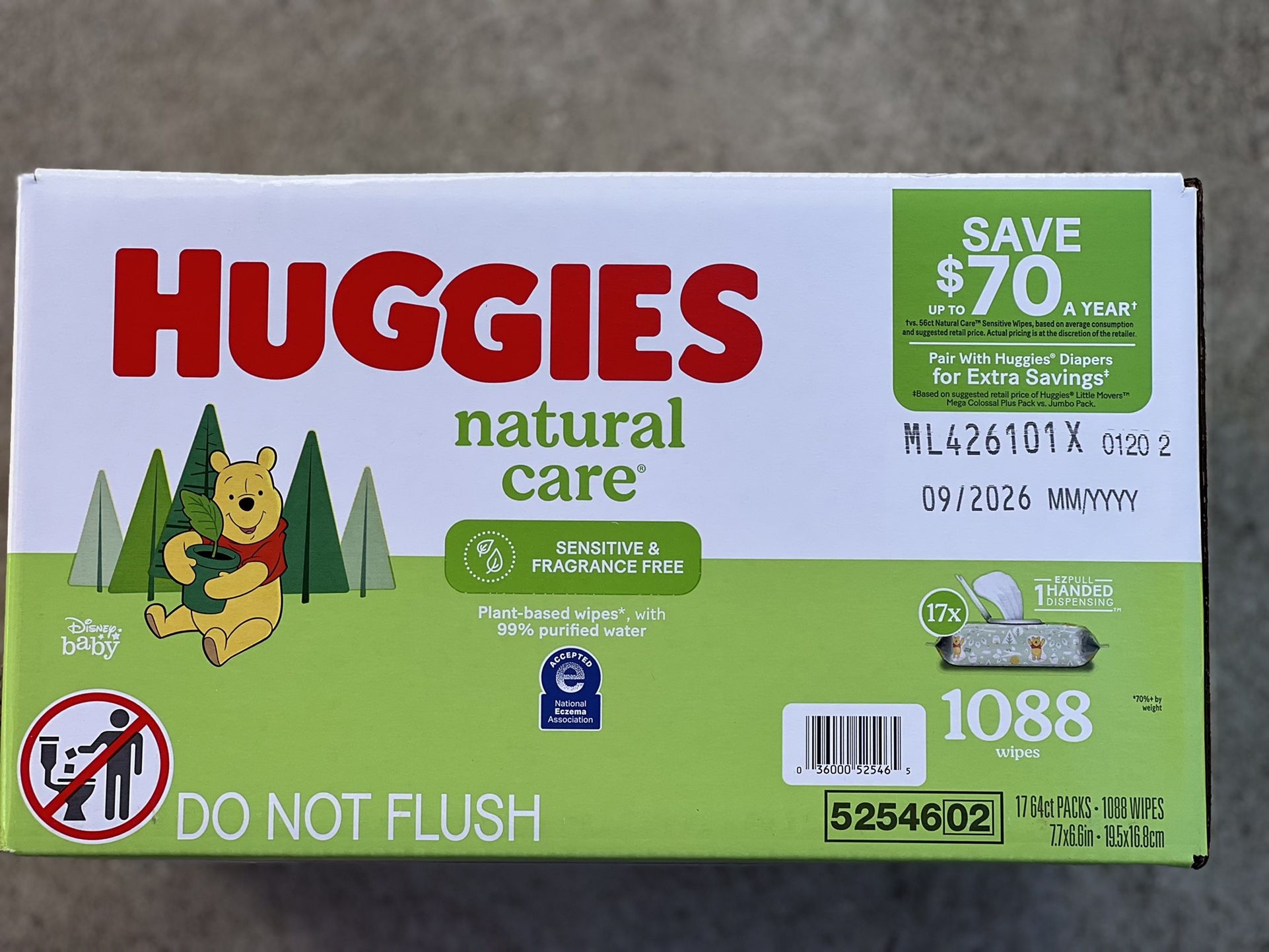 Huggies Sensitive Wipes 1088