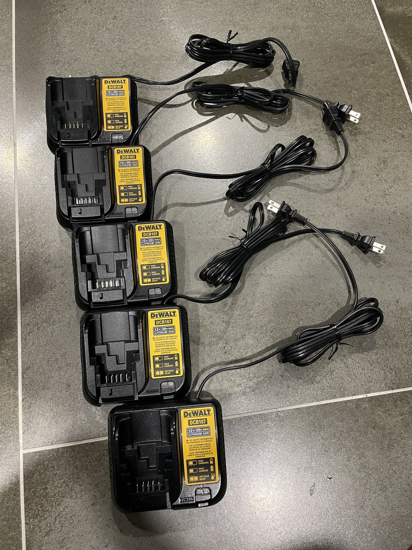 New DeWalt Battery Chargers