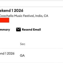 (3) Coachella Weekend 1 GA Passes
