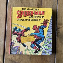 Vintage 1982 Marvel The Amazing Spider-Man Pop-Up Book “Attack Of The Tarantula”