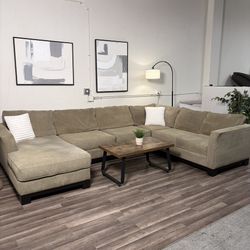 Macys Brown Sectional Couch DELIVERY AVAILABLE THIS WEEK