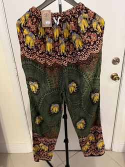 Women’s boho Khatmandu elephant pattern pants