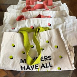 TJ Maxx Cloth Tote Bags (6) - Brand New