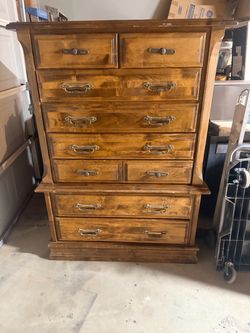 Tall dresser (solid wood )