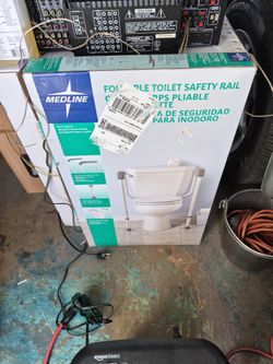 Toilet Seat Rail Foldable Adjustable Easy Install Never Used