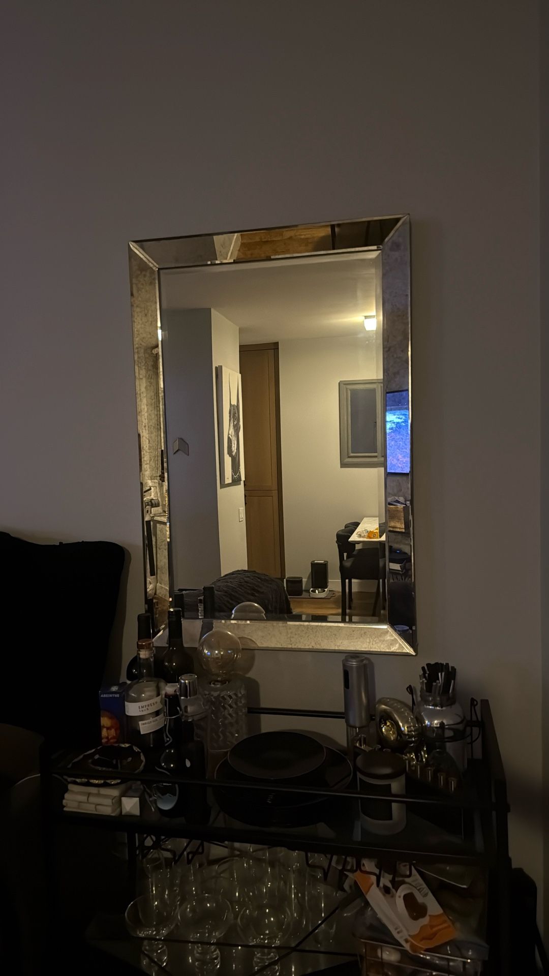 Mercury Glass Wall Mirror