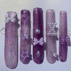 Purple Me Out Press On Nails