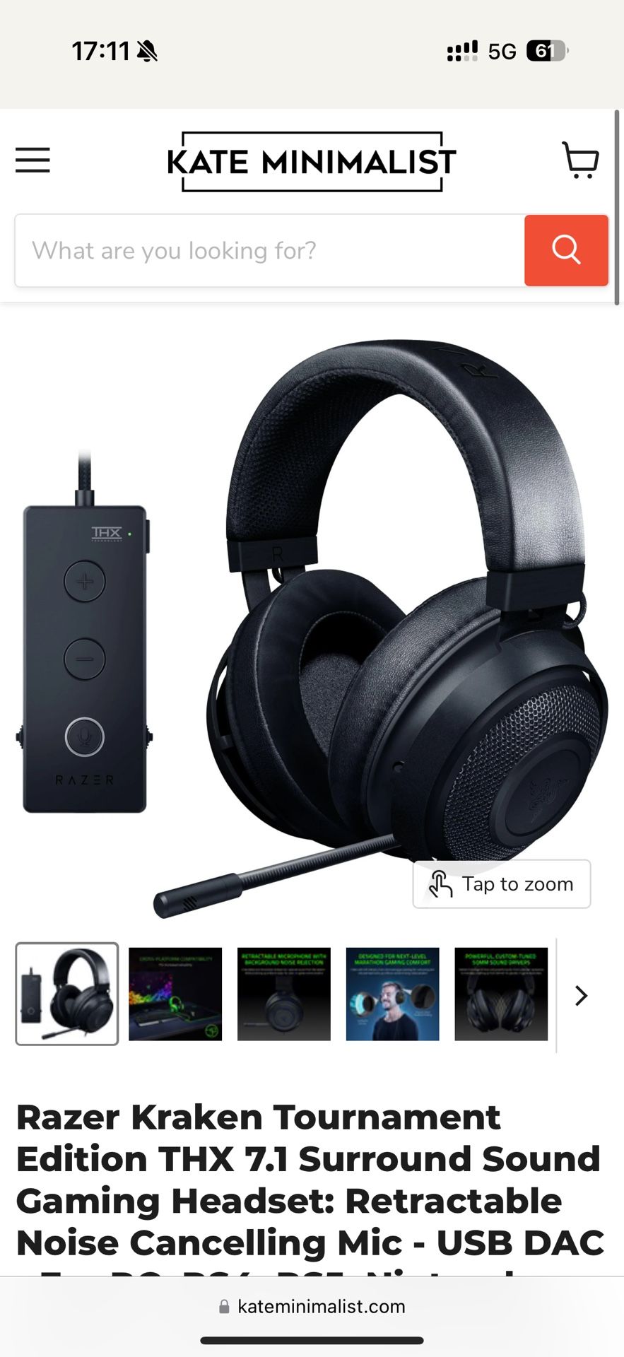 Razer Kraken Tournament Edition THX 7.1 Surround Sound Gaming headphone