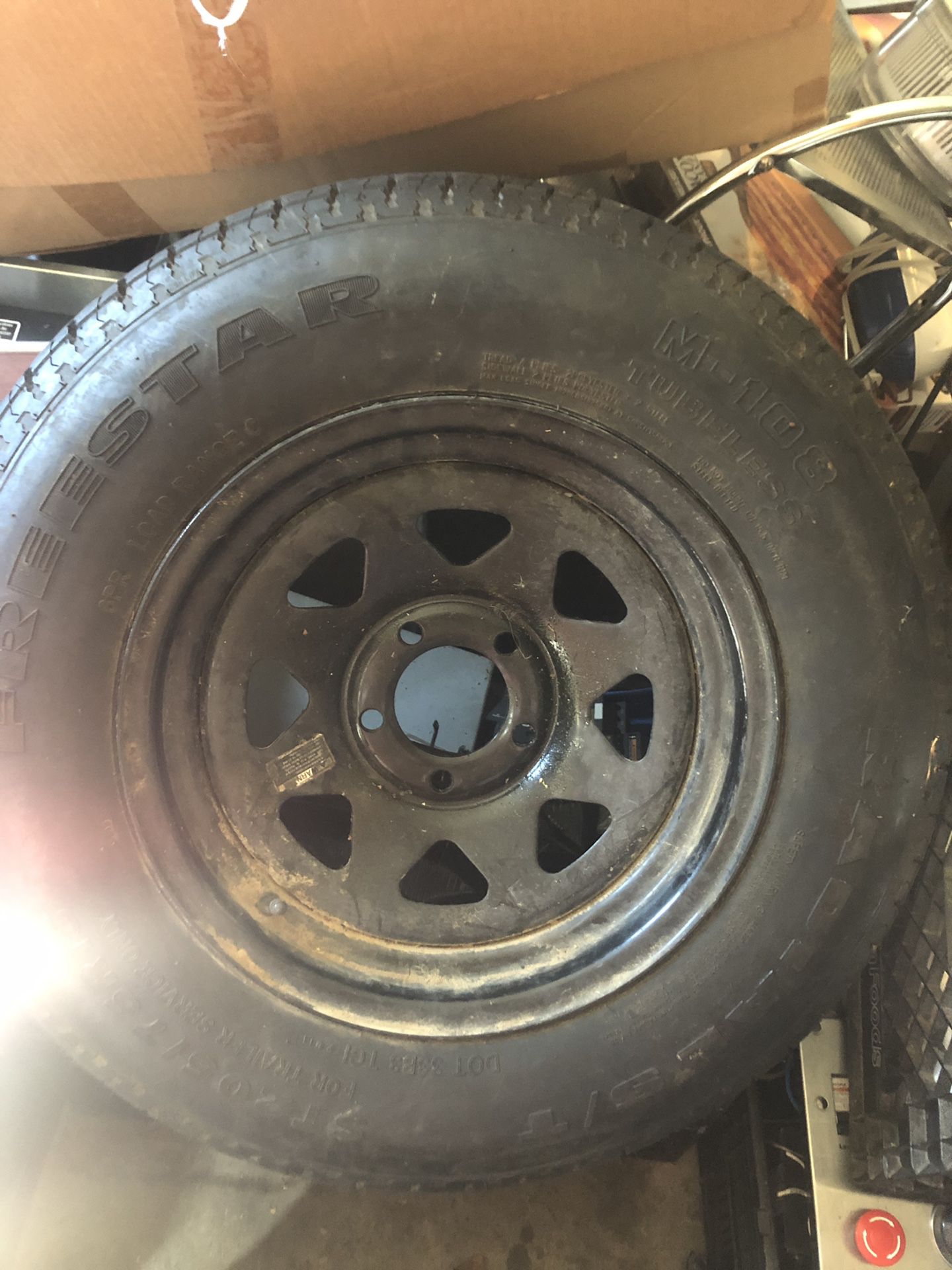 Trailer spare wheel with tire almost new