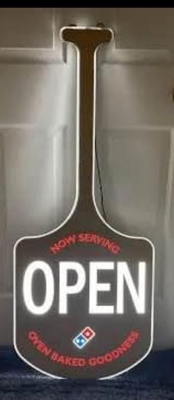 Dominos Open Sign