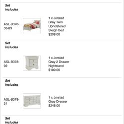 Twin Bed Frame, Nightstand, and Boxspring