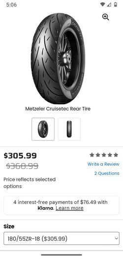 Motorcycle Tire Metzeler 180/55 ZR 18