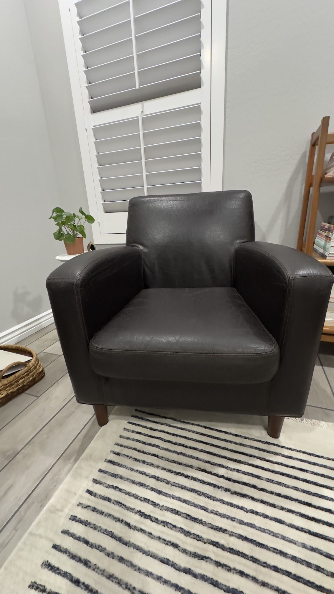 Leather Like Lounge Chair