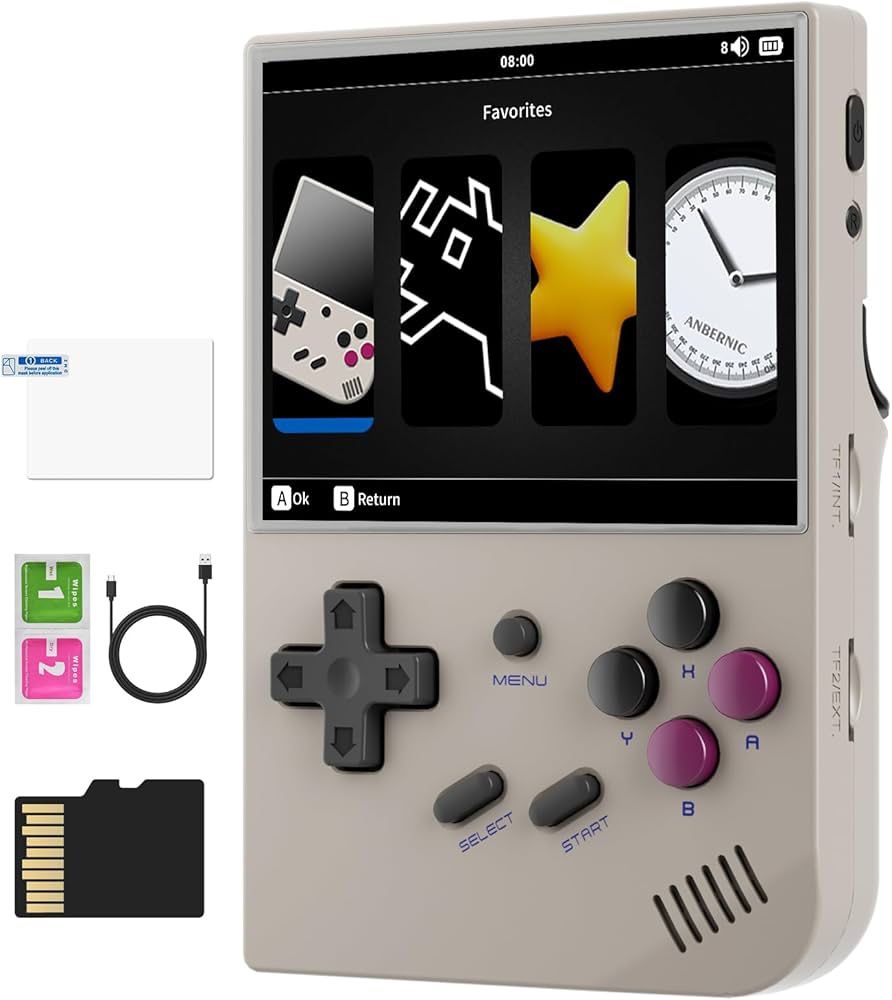 2024 Retro Handheld Game Console Linux System HD and TV Output 3.5 Inch IPS Screen 64G TF Card 5500+