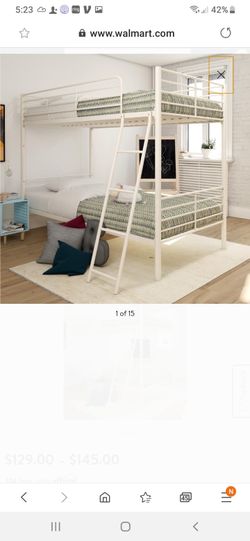 New in box twin over twin bunk bed mattresses included not included