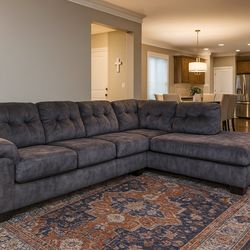Plush L Shaped Dark Grey Sectional (NO DEPOSIT)delivery 🚚available