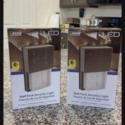 $15 EACH Feit Electric 100W Equivalent Integrated LED Bronze Dusk to Dawn Photocell Sensor Security Outdoor Wall Pack Light 5000K