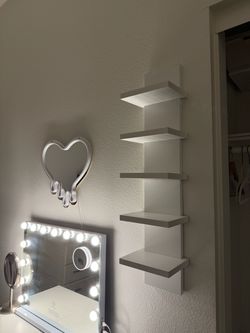 White Floating Wall Shelves