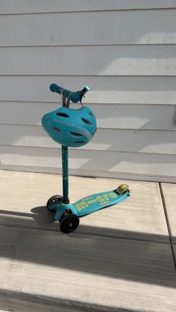 Kids scooter and helmet