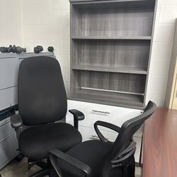 Modern Bookshelf With 2 File Cabinets Below Office Furniture