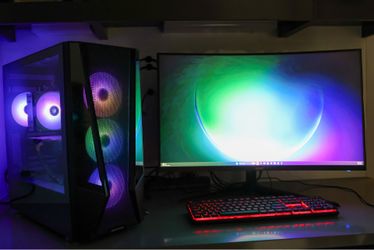 Complete Gaming PC  Setup – RTX 4060 / i7-14700F / 32GB DDR5 / 32” Curved 1440p Monitor
