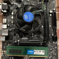 Gaming combo i5 8500 3.0Ghz 16GB ram msi h310M Pro-VDH Plus motherboard and cpu tested and working