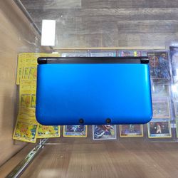 Nintendo 3DS XL Blue Handheld Console Lower Screen Scratching