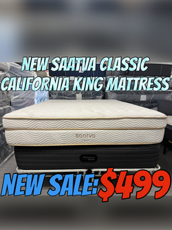 NEW SAATVA CLASSIC CALIFORNIA KING MATTRESS