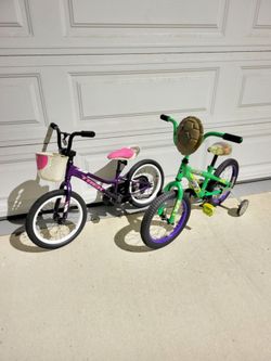 2 x Kids bicycles ninja  turtles 40$ trek 100$
