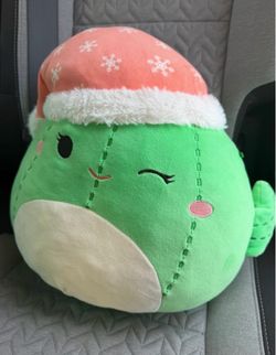 Squishmallow Green Frog Christmas Holiday Plush