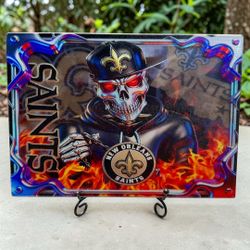 New Orleans Saints Glass Cutting Board NFL