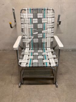 Vintage Aluminum Rocking Lawn Chair & Chaise  Lounge Chairs on Wheels