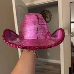 Sparkly Hot Pink Cowgirl Hat 