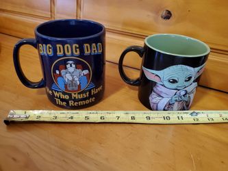 2 LARGE COFFEE CUPS $10 FOR SET OF 2
