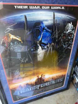 Entire cast signed “Transformers”